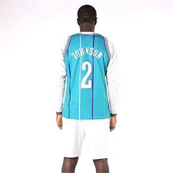 MNA-Q37 (Mitchell and ness swingman jersey char johnson hornets teal) 72497996