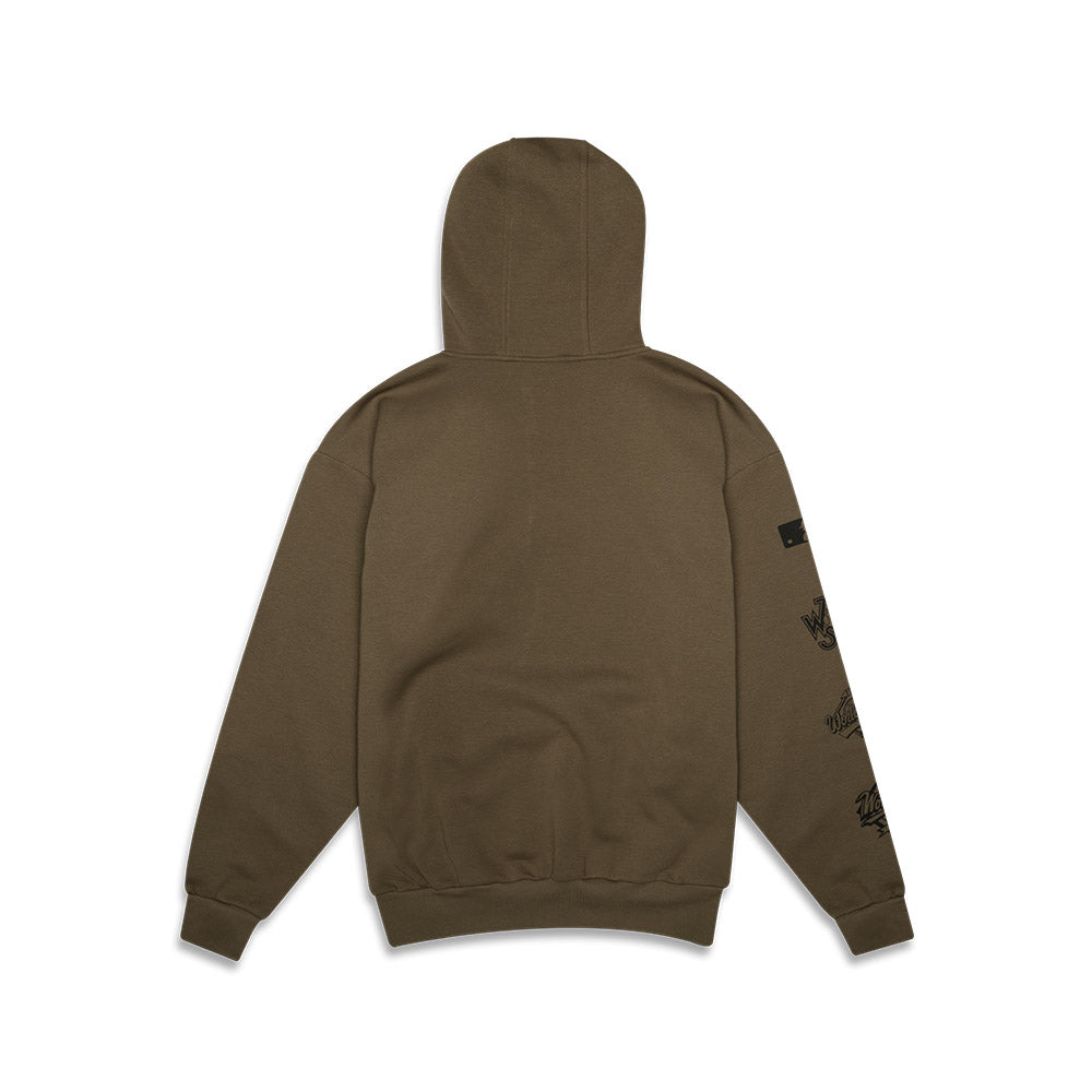 NEA-G6 (New era new york yankees quarter zip hoodie olive/black) 52397000 NEW ERA