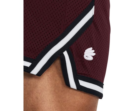 UAA-T10 (Under armour curry mesh shorts 3 dark maroon/white) 92395217
