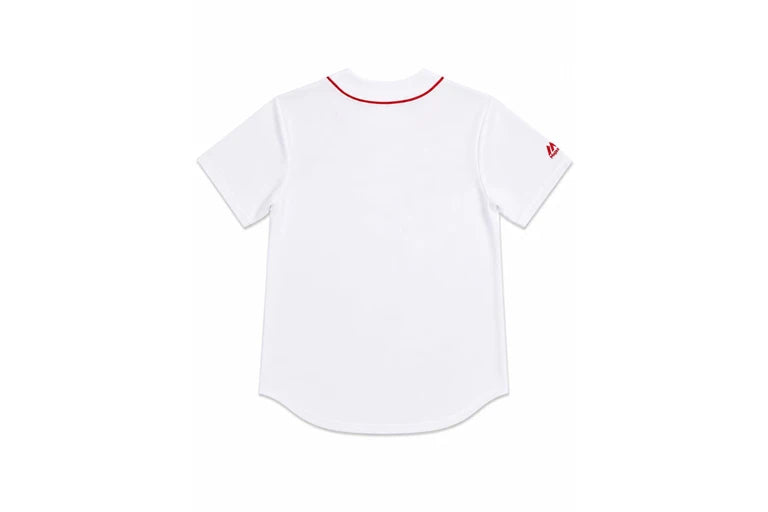 MJA-P15 (Majestic mlb boston red sox home replica button up jersey white) 82696087