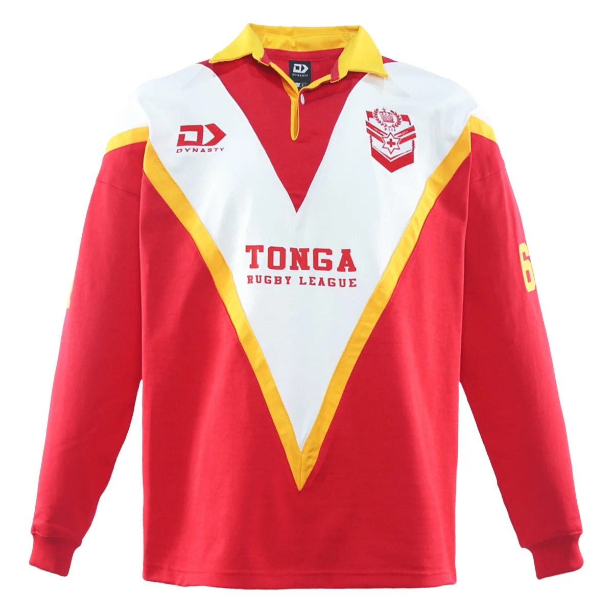 DY-B7 (Dynasty 2026 tonga rugby league adults long sleeve throwback polycotton jersey) 102697565