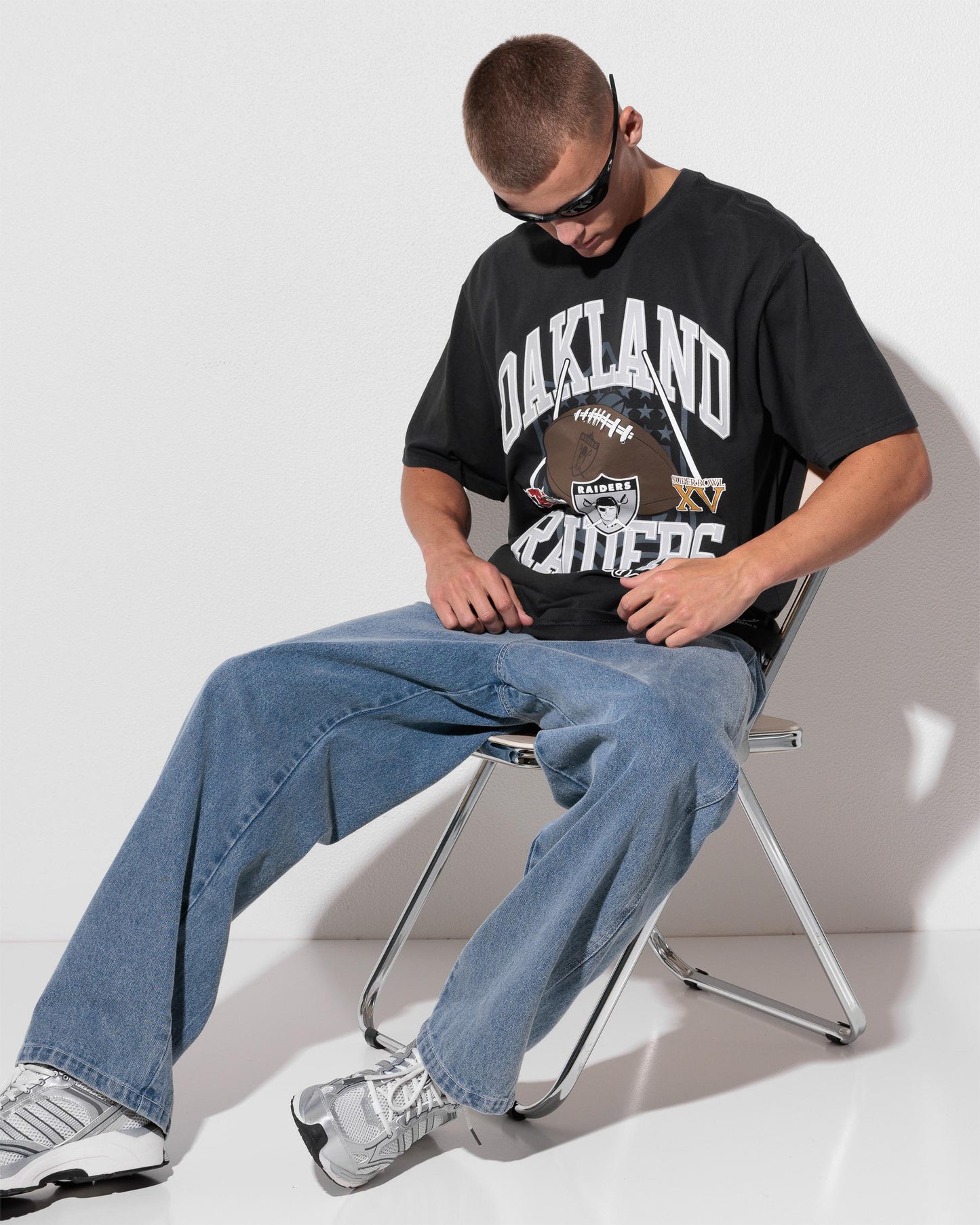 MNA-Z51 (Mitchell & ness raiders field goal tee washed black) 72693043