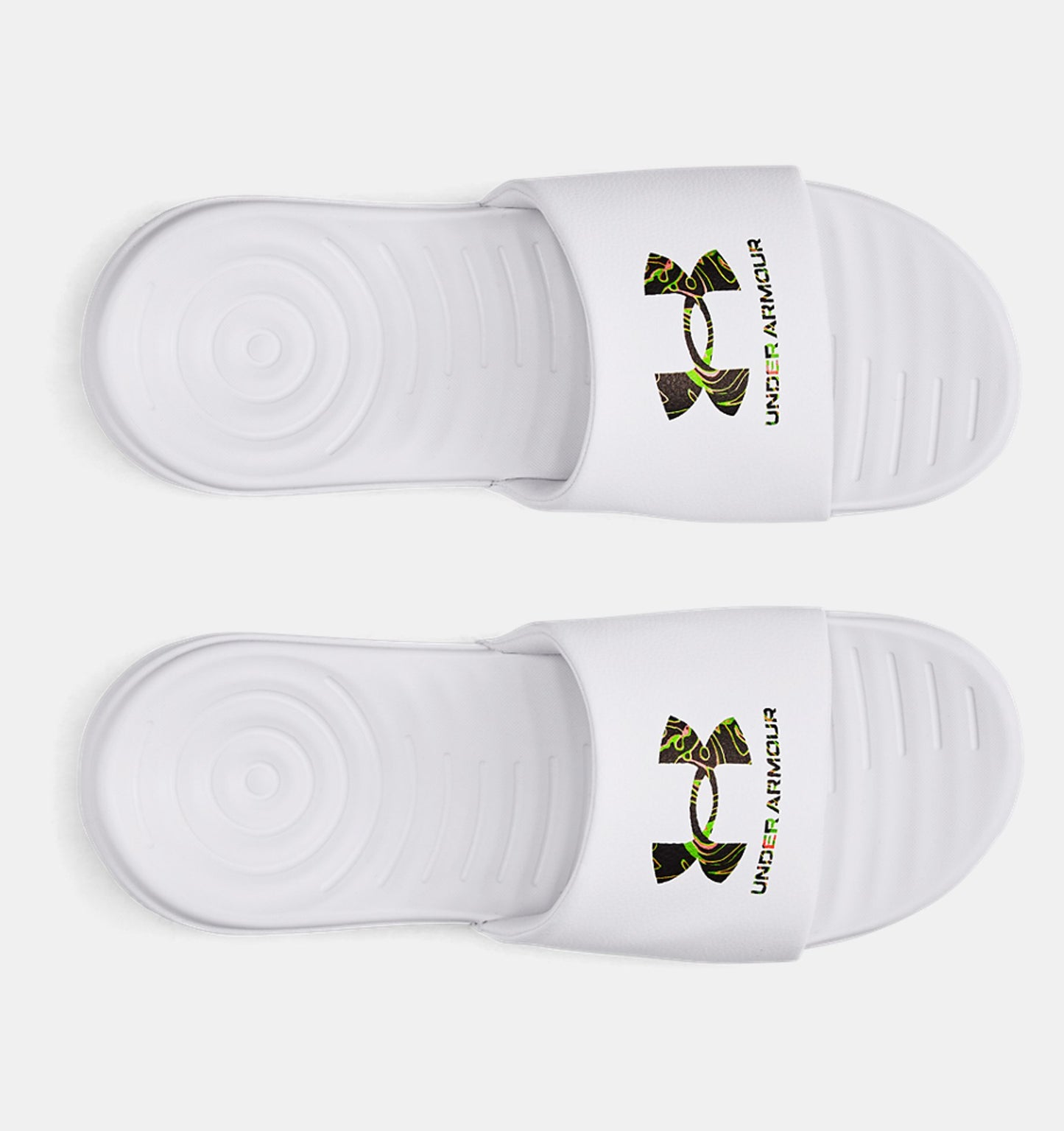 UA-D8 (Under armour mens ansa graphic logo slides white/black) 22492608