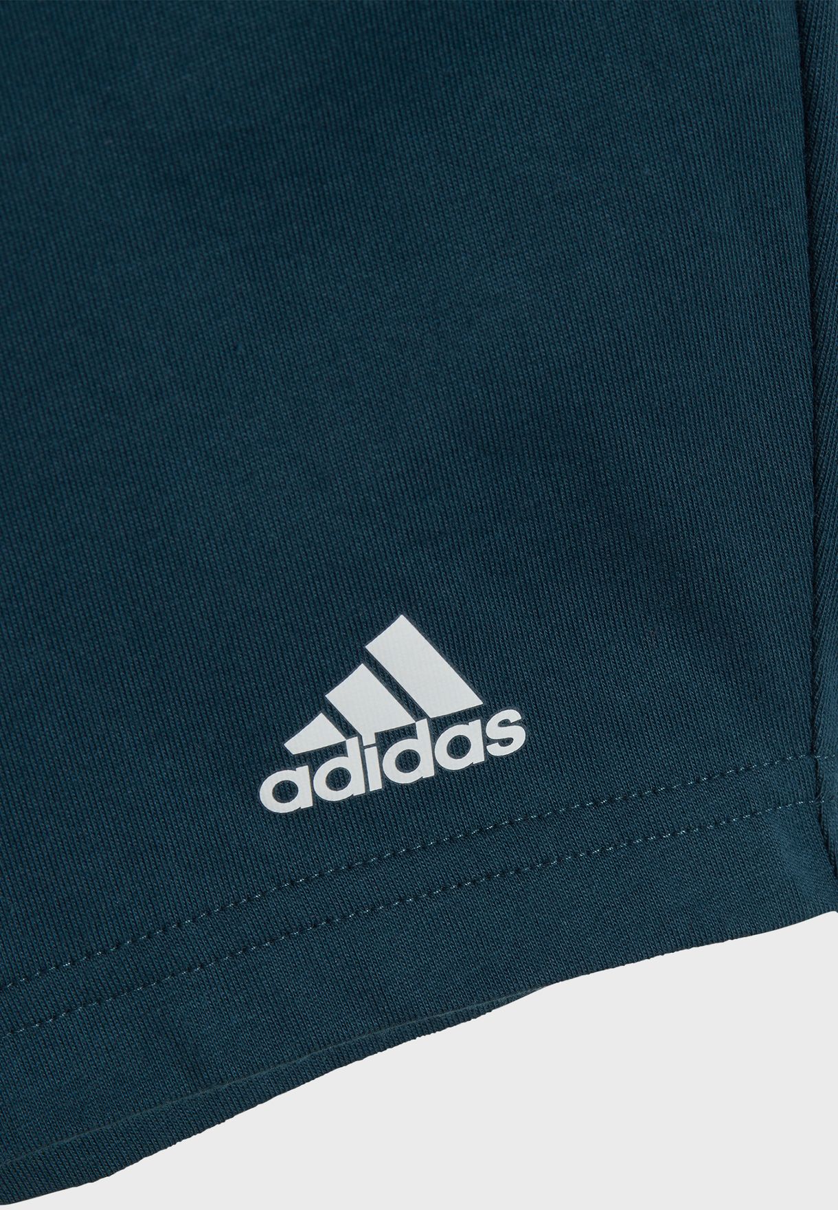 AA-S21 (Adidas essentials organic cotton tee & shorts set light aqua/shadow violet) 92392815