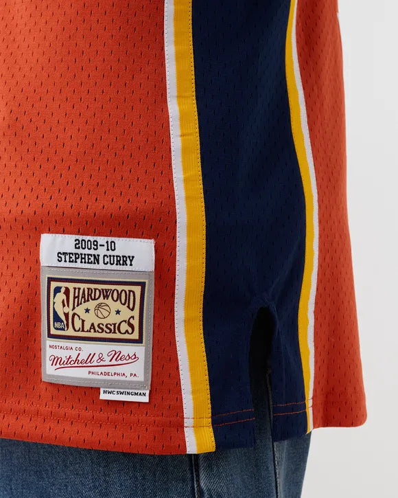 MNA-K34 (Mitchell and ness swingman jersey warriors curry 09-10 dark orange) 122398695