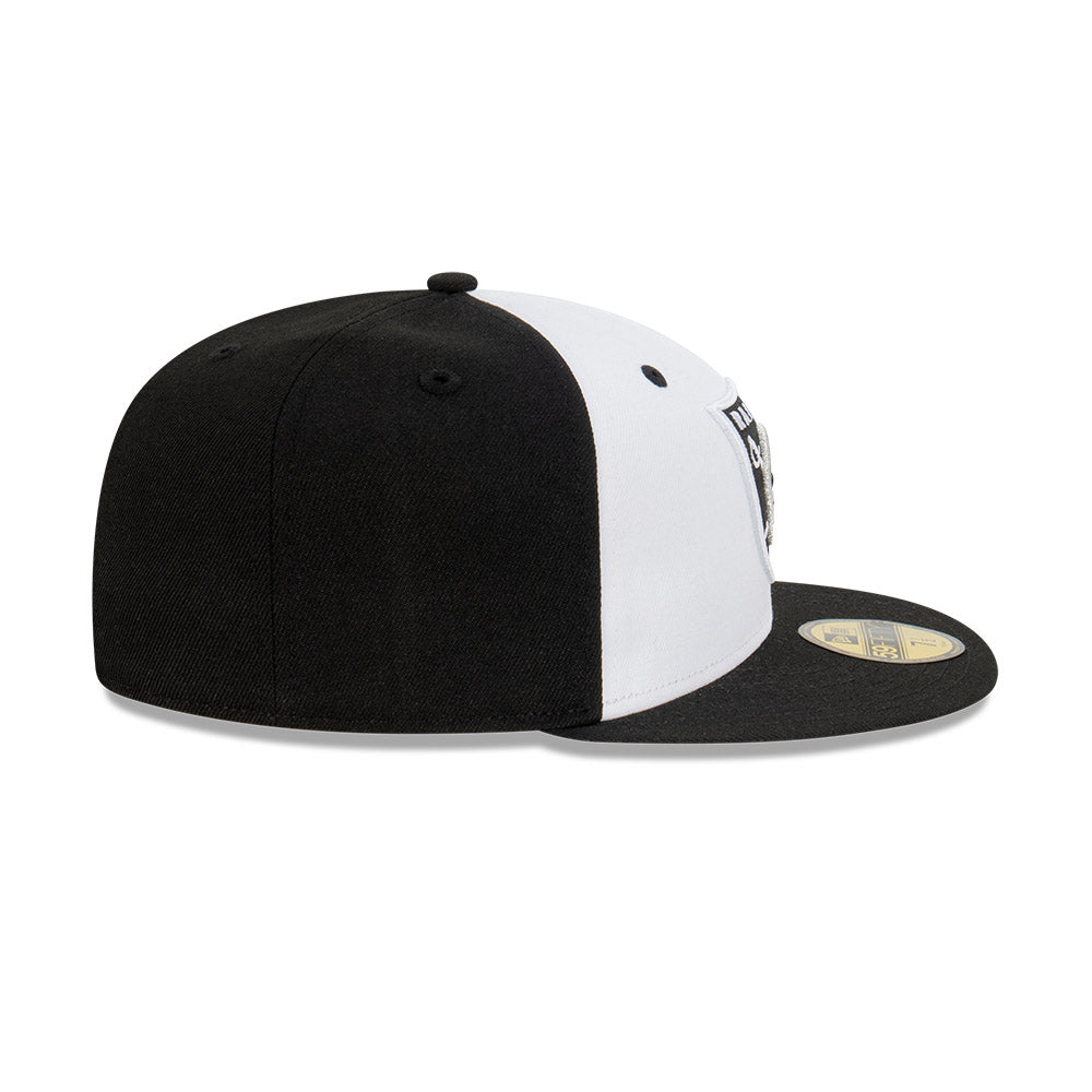 NEC-A45 (New era 5950 blockout la raiders black/white fitted hat) 112294000