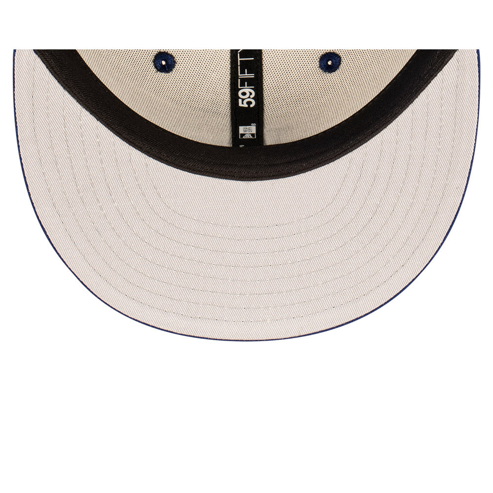 NEC-V44 (New era 5950 blockout la dodgers dry/white fitted hat) 112294000