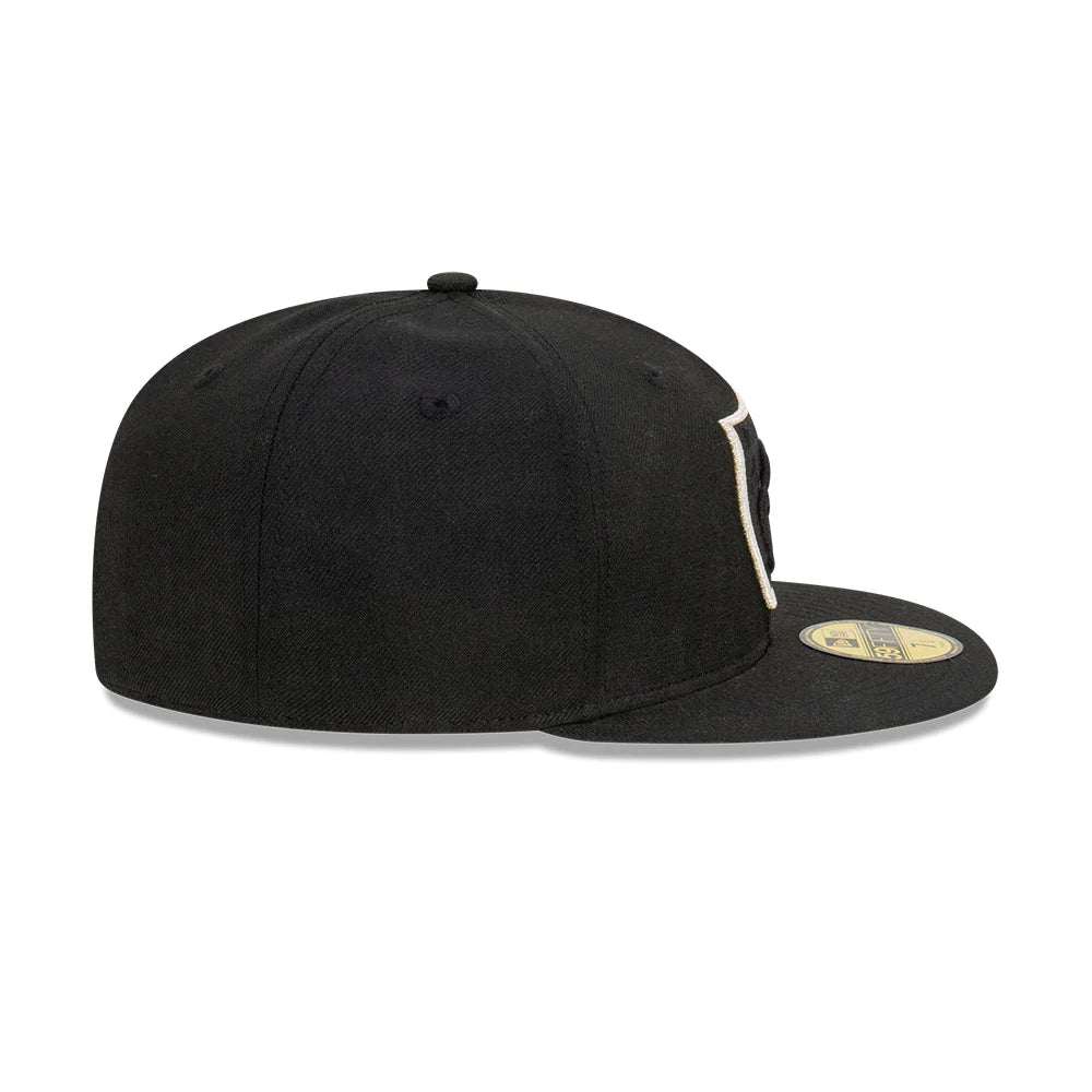 NEC-B49 (New era 5950 metallic accent la raiders fitted hat black/mts) 32293750 NEW ERA