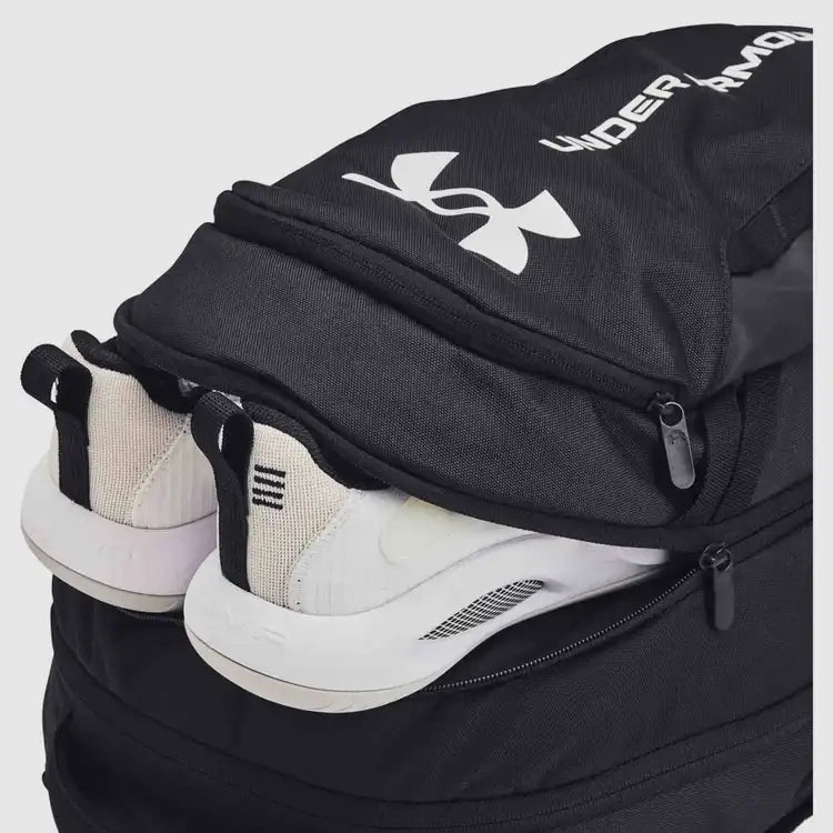 UAE-S14 (Under armour unisex hustle 6.0 backpack black/white) 112593913