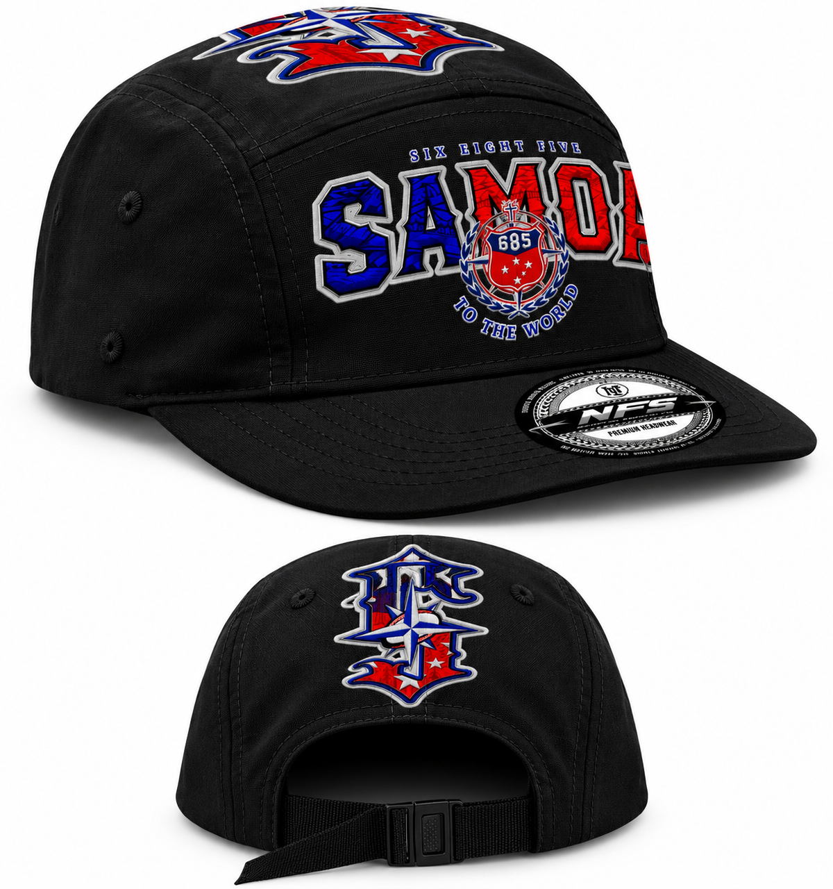 CTZ-Q1 (Neverfold samoa ripstock 5 panel active cap black) 10269