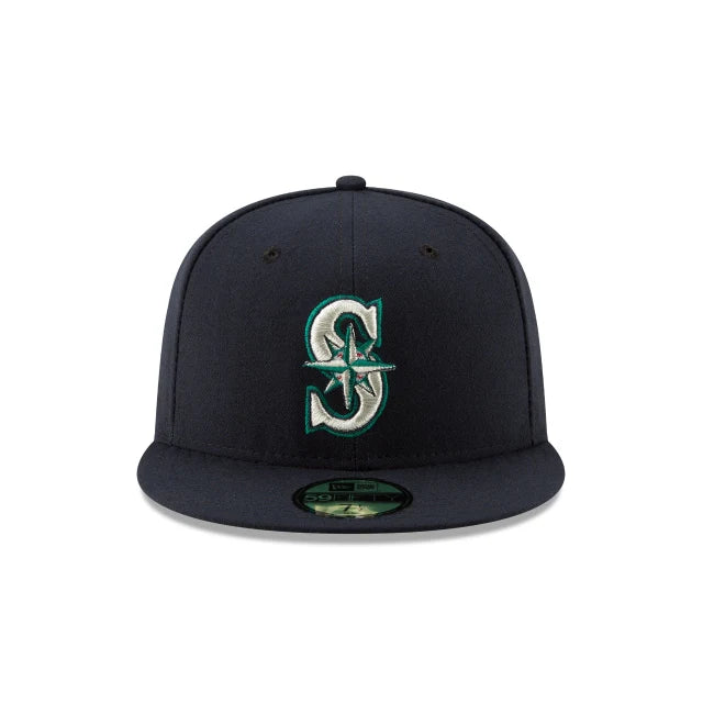NEC-Z66 (New era 5950 mlb seattle mariners in official team colours fitted hat) 82593750