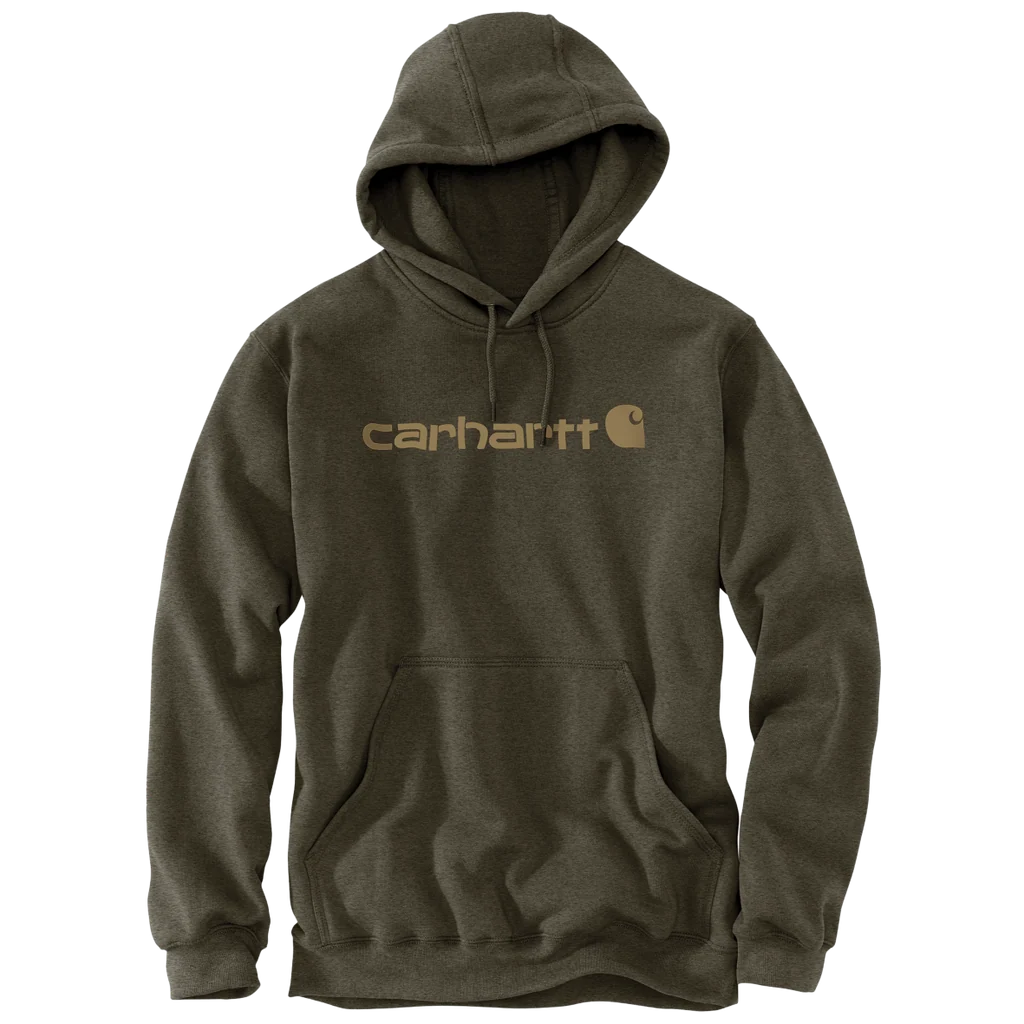 CHA-Q9 (Carhartt marquette hooded logo sweatshirt burnished logo/heather) 82697313