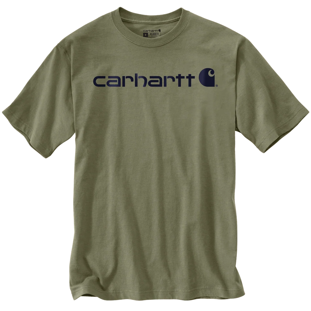 CHA-J9 (Carhartt dearborn relaxed fit heavy weight logo t-shirt dusty olive) 82692975