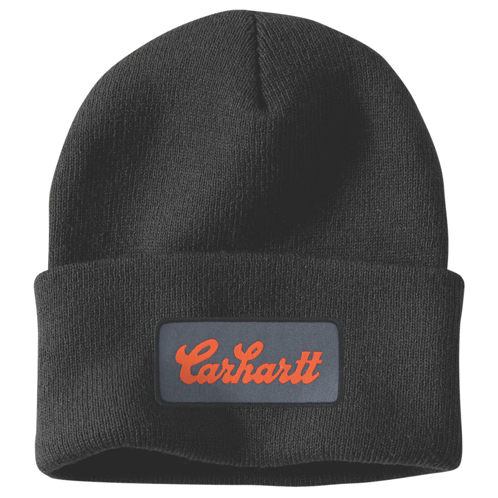 CHA-Y8 (Carhartt knit cuffed script patch beanie black) 102592520