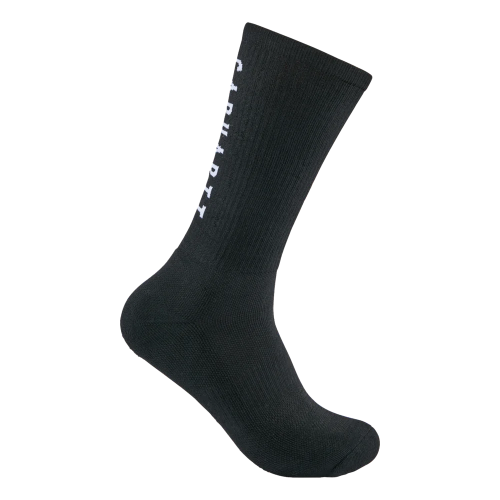 CHA-X6 (Carhartt force midweight logo crew socks 3 pack black) 112492625