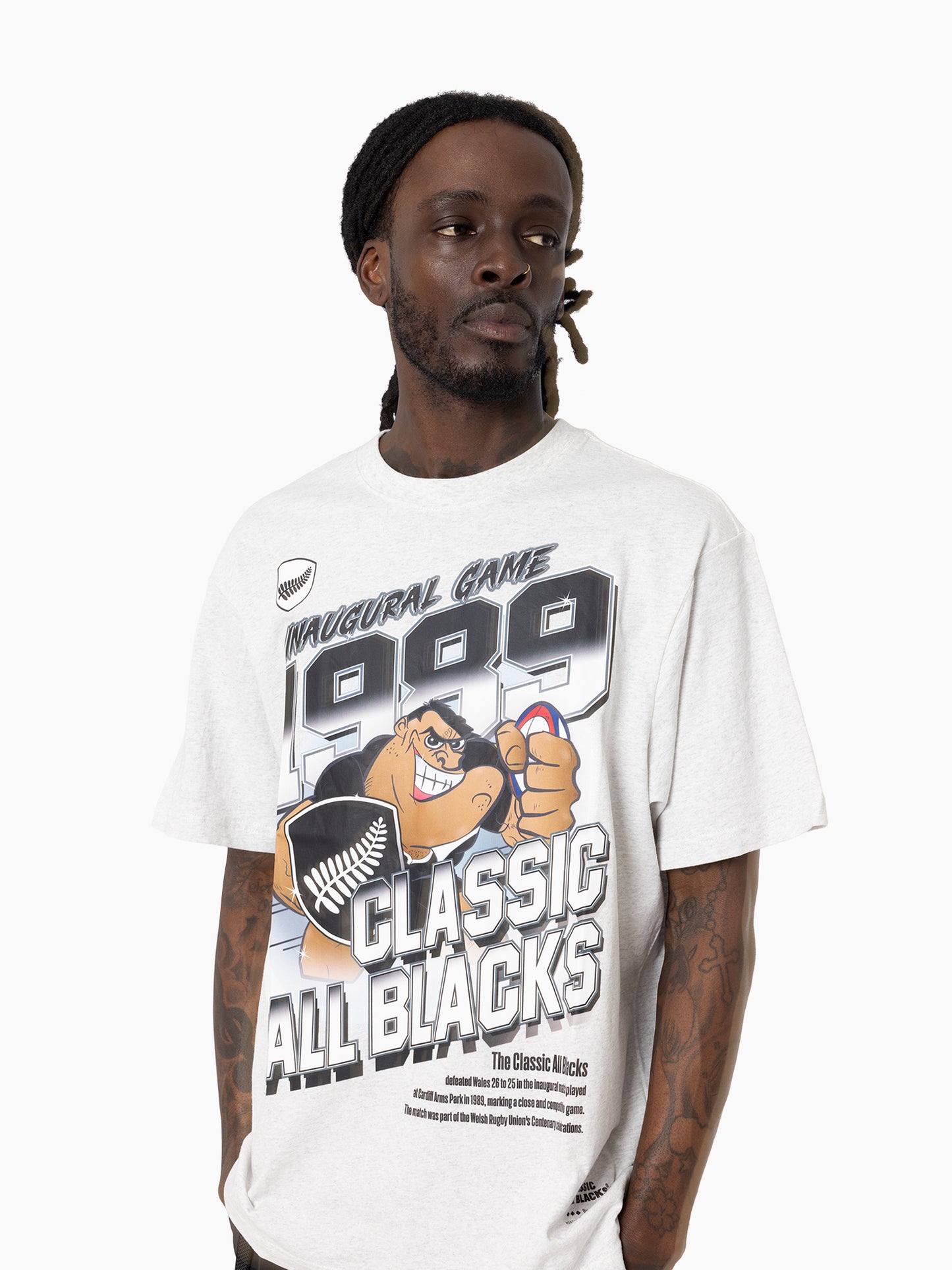 MNA-T45 (Mitchell & ness inaugural game tee silver marle) 92592391