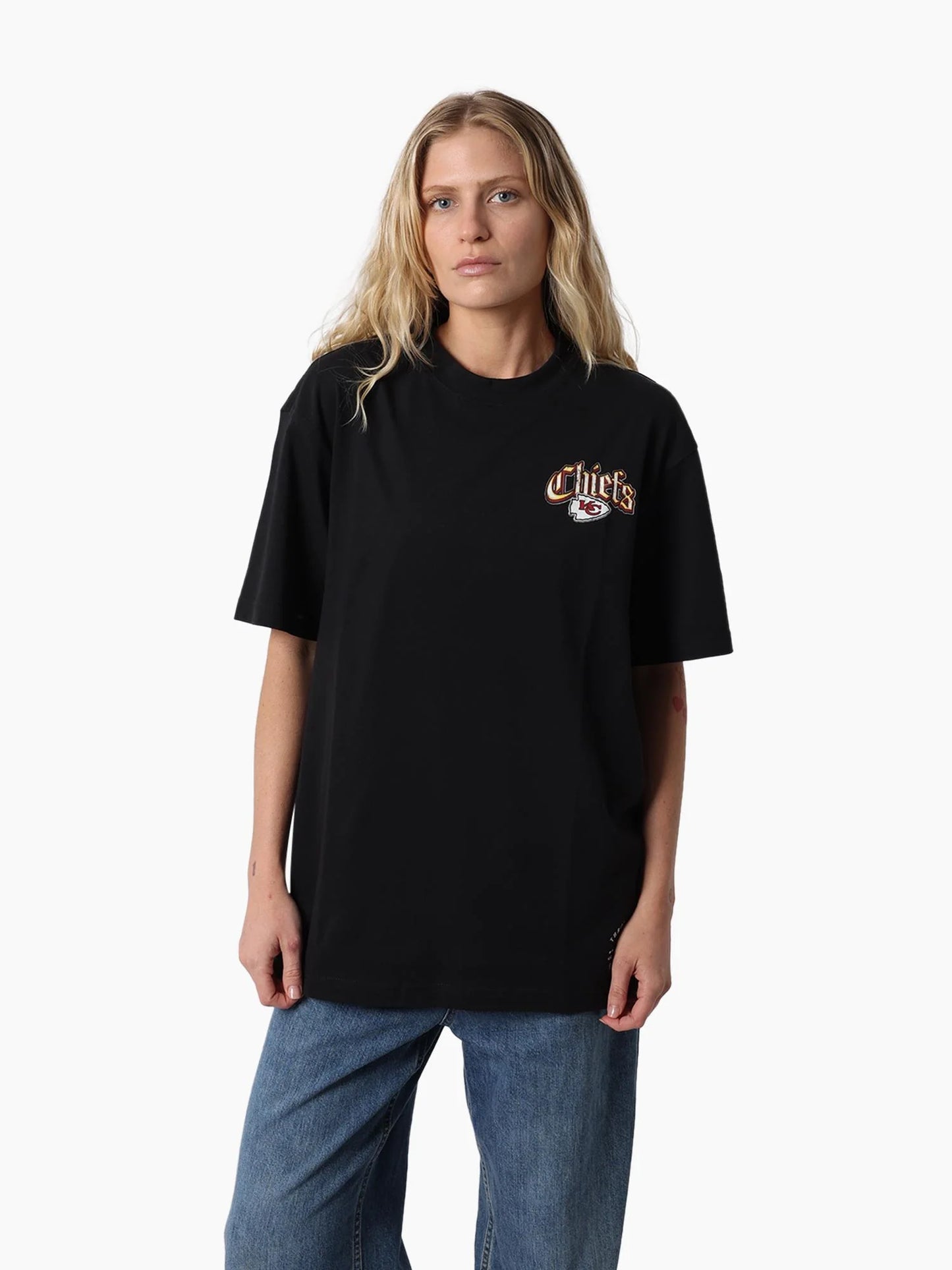 MNA-R46 (Mitchell and ness gothic team tee kansas city chiefs faded black) 92592391