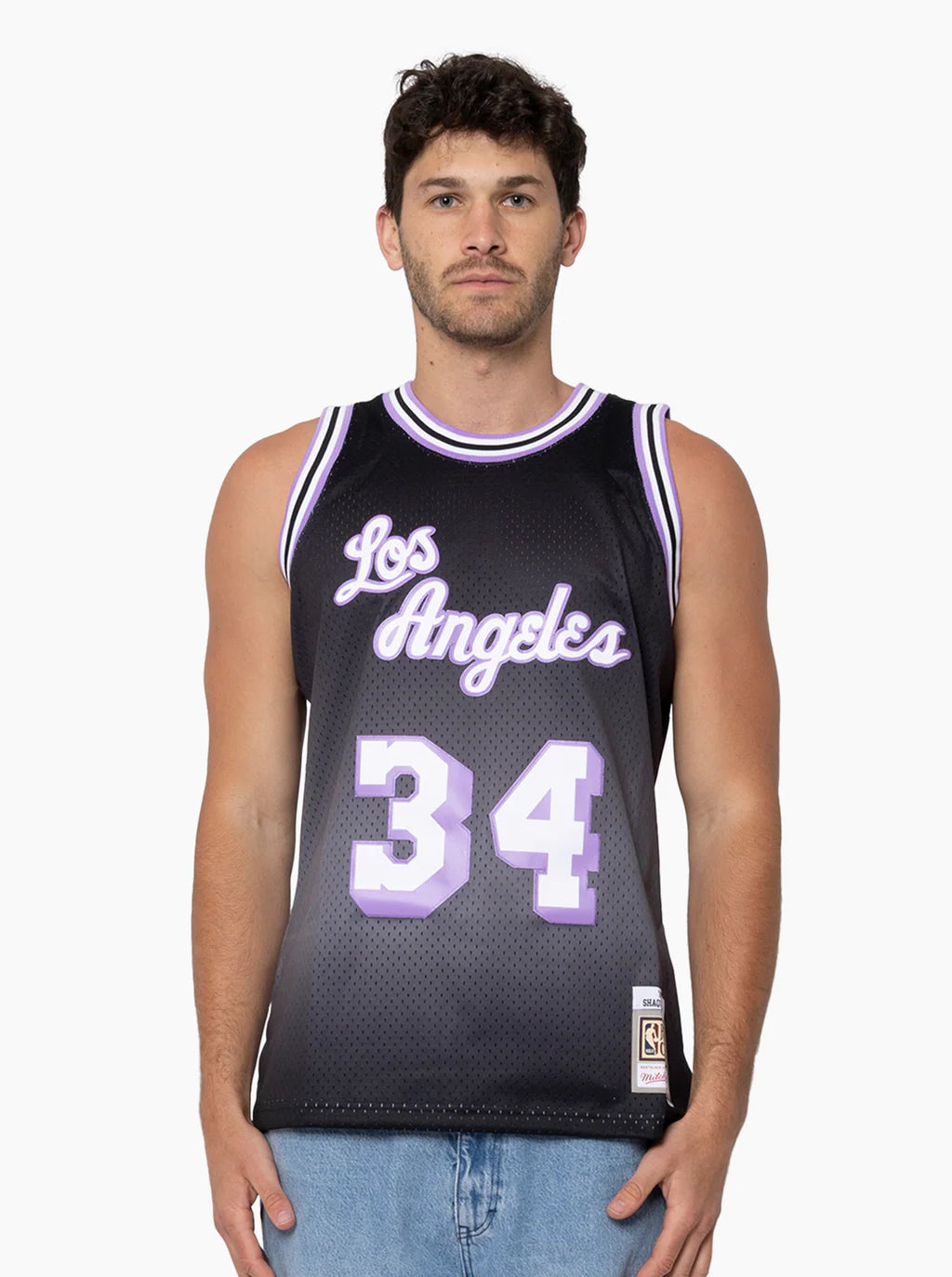 MNA-E48 (Mitchell & ness swingman ombre print jersey lakers o'neil) 102599130