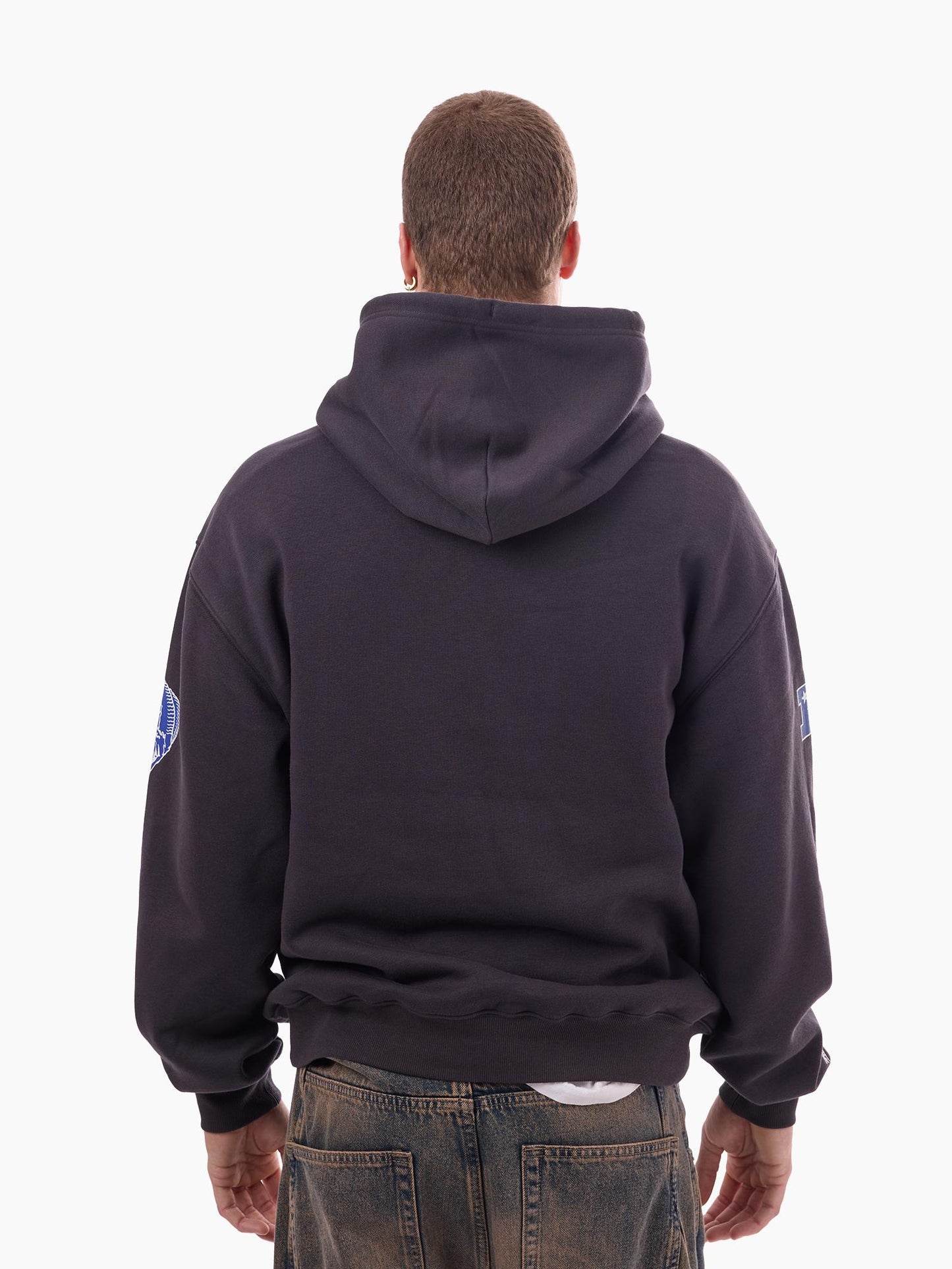 MNA-Y51 (Mitchell & ness los angeles rams nfl arch helmet hoodie washed black) 72697826