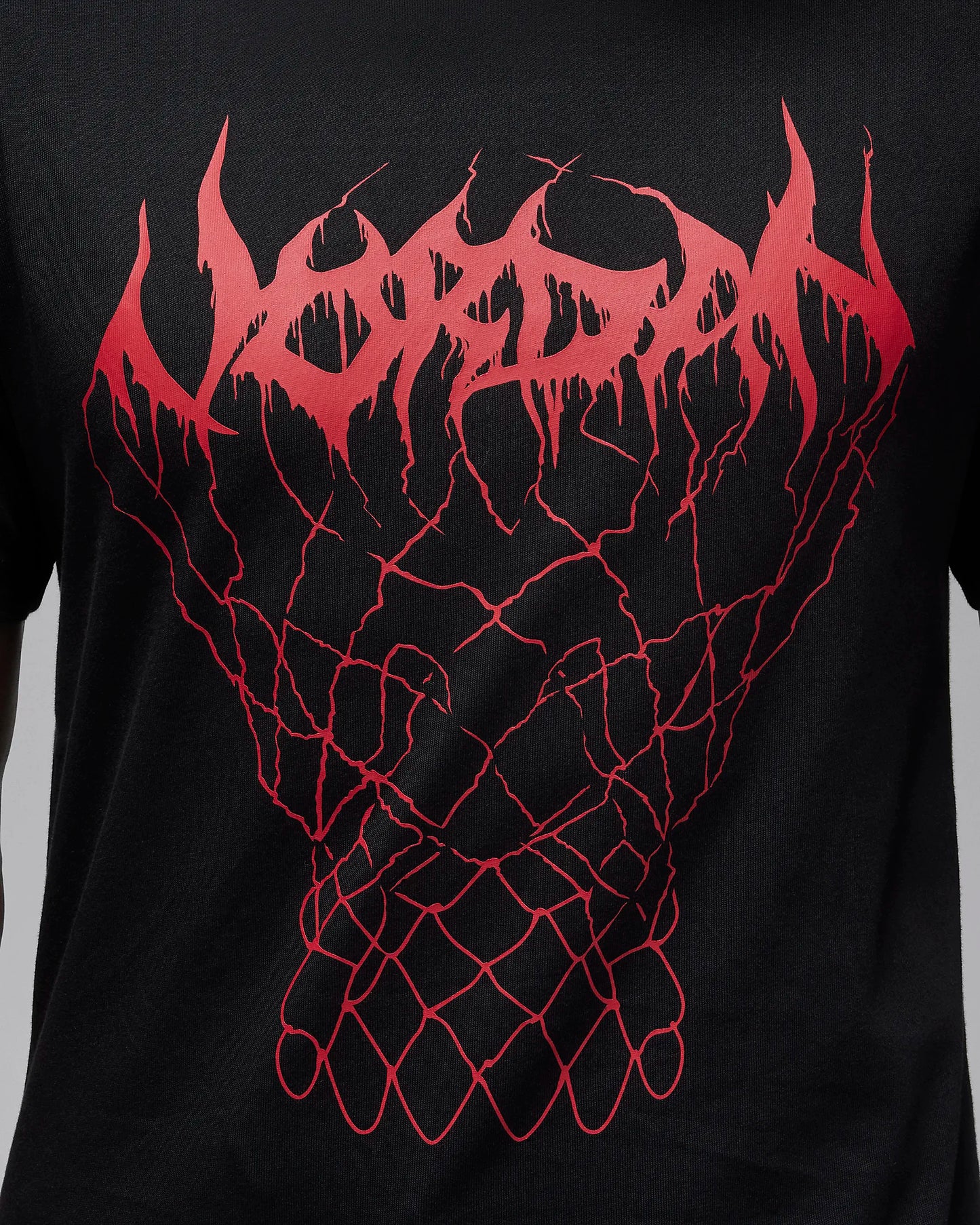 NA-T46 (Nike men's dri-fit graphic t-shirt black/gym red) 22592400