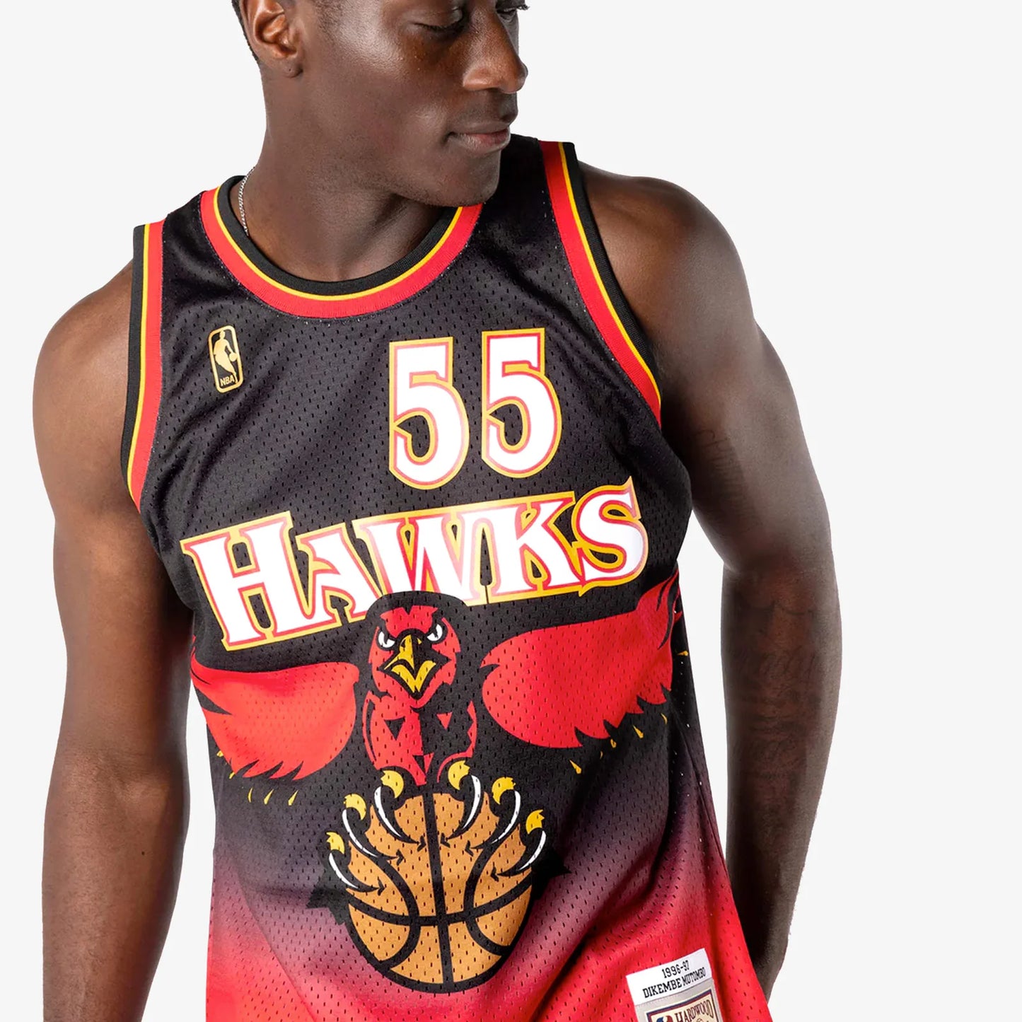 MNA-J45 (Mitchell and ness swingman jersey atlanta hawks mutombo 96-97 road scarlet) 82598260