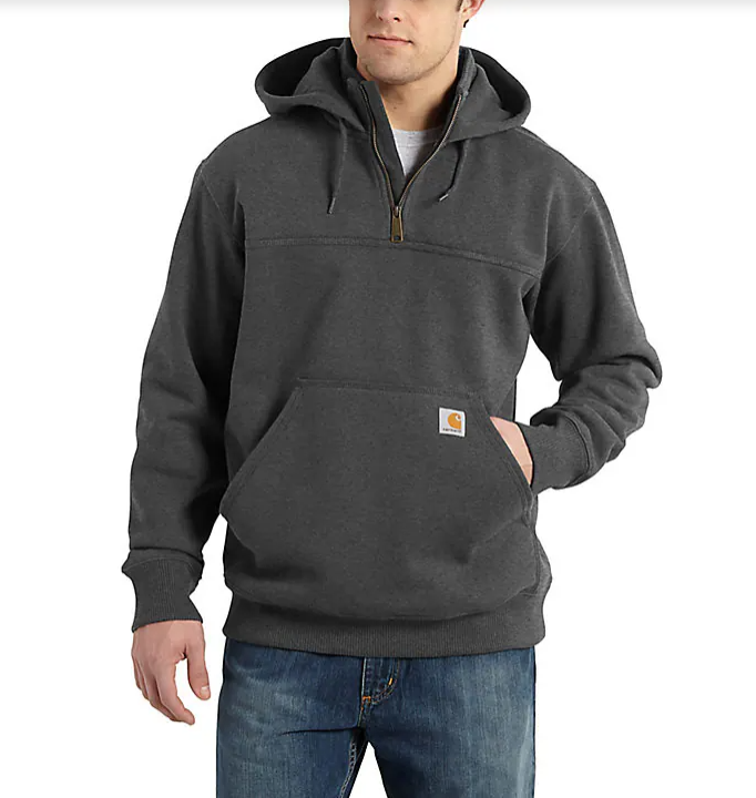 CHA-X7 (Carhartt paxton 1/4 zip hooded sweatshirt carbon heather) 52598020