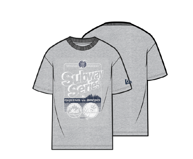 NEA-I11 (New era subway series oversize mlb new york yankees short sleeve tee grey) 52593500