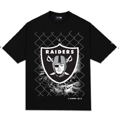 NEA-A12 (New era oversize trend pop fence las vegas raiders tee black) 82594000