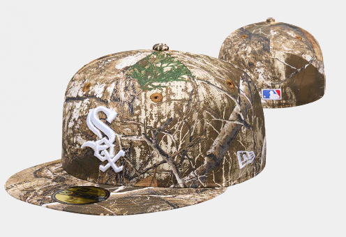 NEC-W73 (New era 5950 chicago white sox real tree edge fitted cap grey UV) 52694190