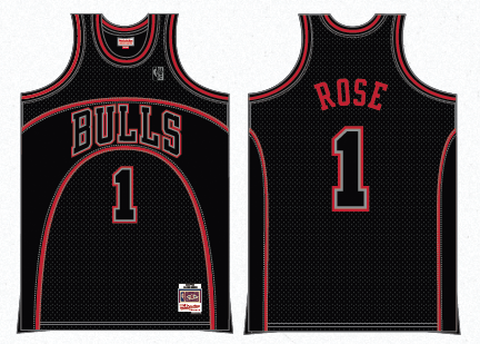 MNA-S52 (Mitchell & ness derrick rose energy jersey black) 82699130