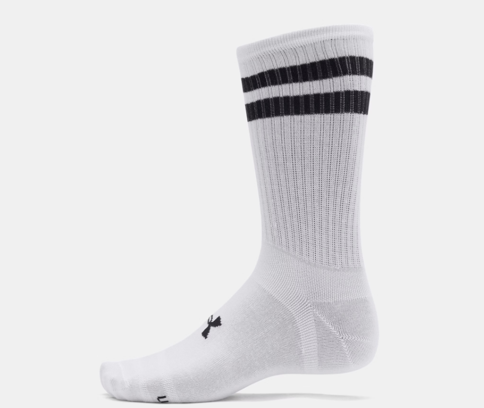 UAA-L13 (Under armour unisex essentials 6 pack crew socks white/black) 82492173
