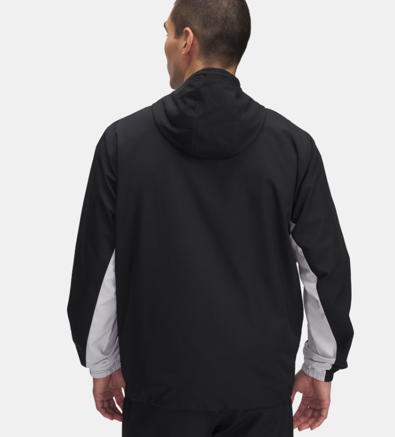 UAA-L15 (Under armour mens rival woven windbreaker jacket black/white) 62595217