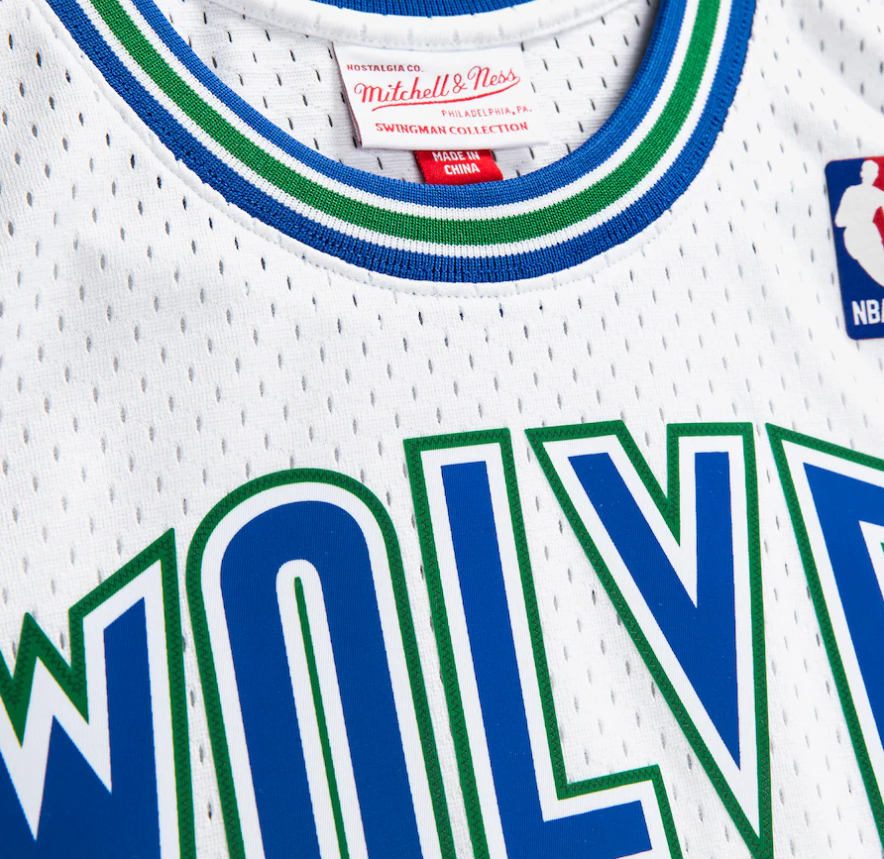 MNA-H44 (Mitchell & ness swingman jersey timberwolves garnett 95-96 home jersey white) 72598260