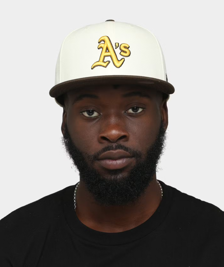 NEC-U65 (New era 5950 oakland athletics chrome cereal/walnut UV fitted hat) 72593200