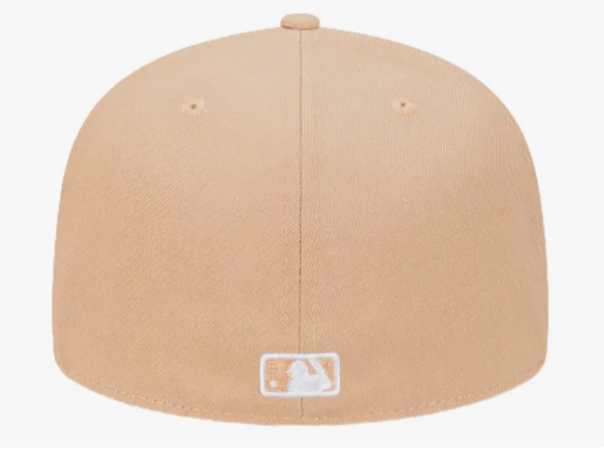 NEC-D66 (New era 5950 tonal script new york yankees camel/grey UV fitted hat) 72593176