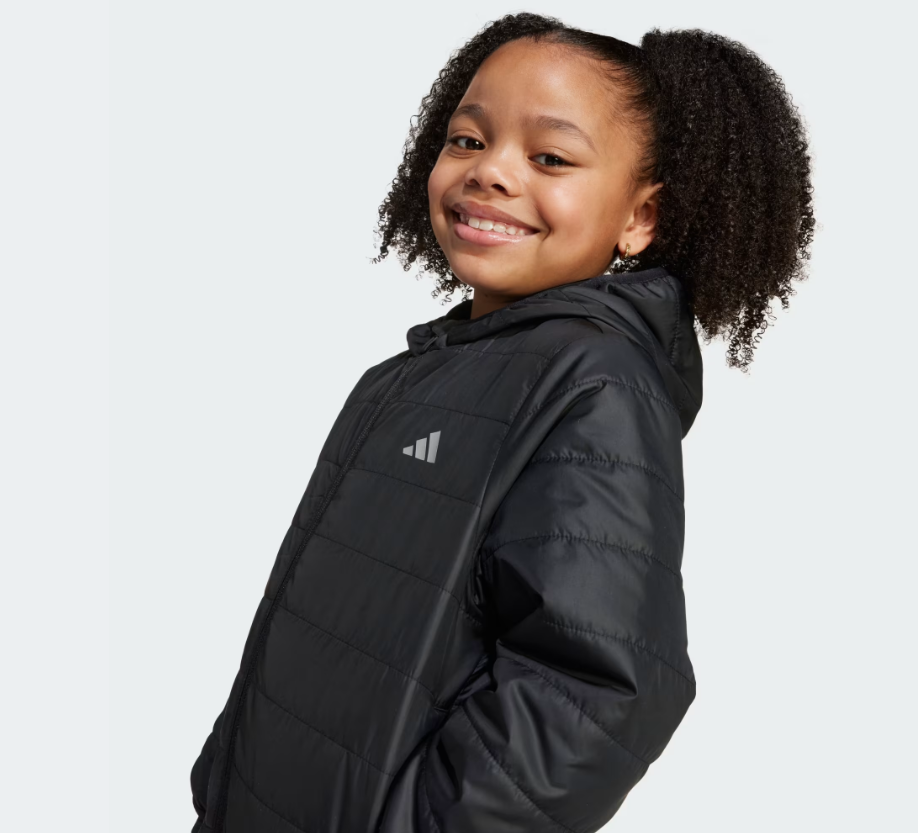 AA-M29 (Adidas black essentials light padded jacket kids black/reflective silver) 92595292