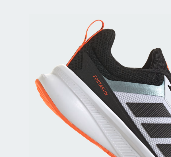 A-W71 (Adidas forta run 4.0 junior white/black/impact orange) 92594329