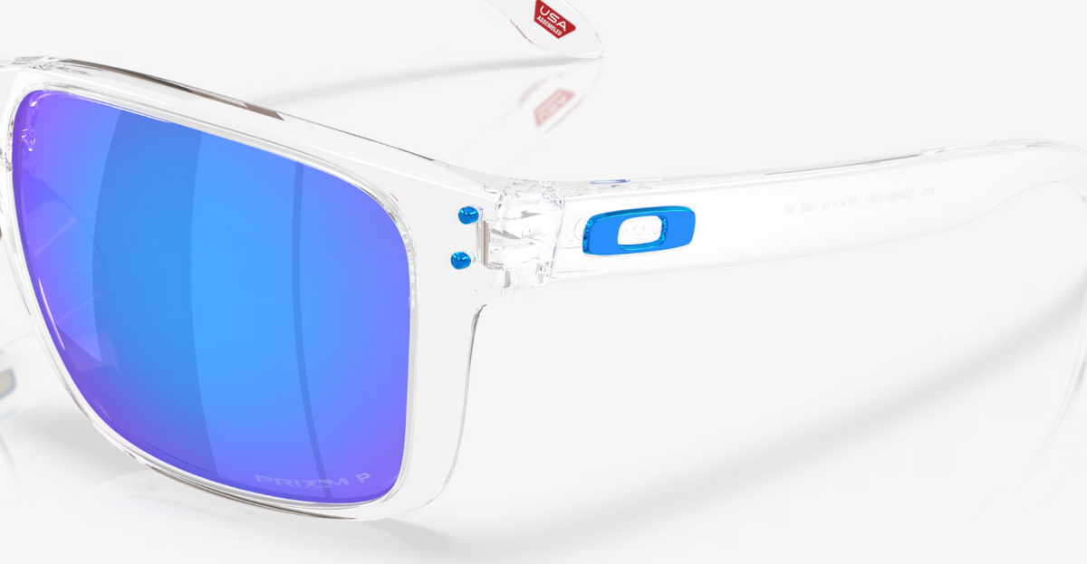 OK-I (Oakley holbrook XXL polished clear frame/saphire polarized lenses) 925915654