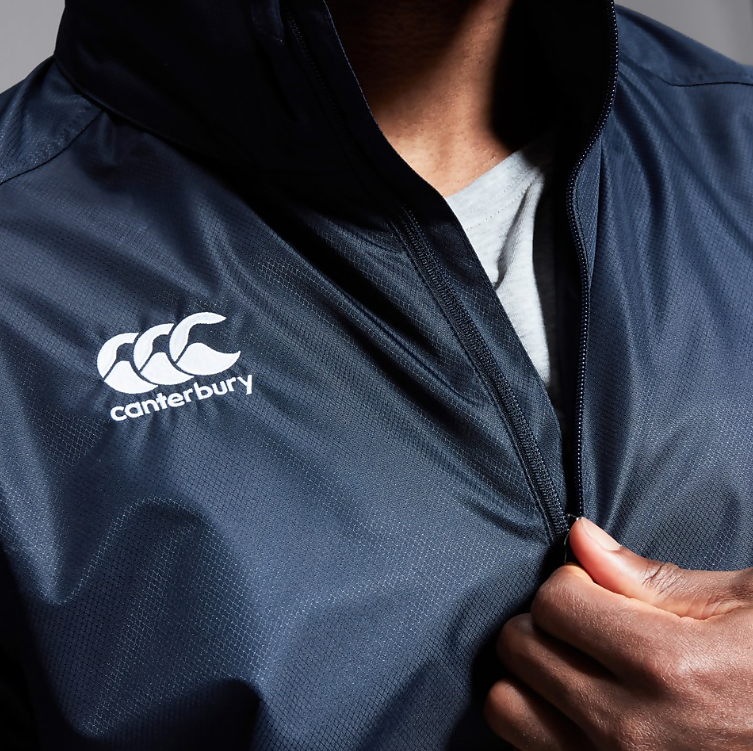 CCCA-E (Canterbury mens club vaposhield full zip rain jacket navy) 92595634