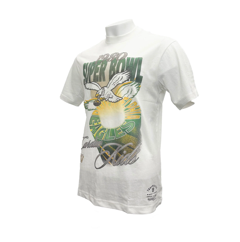 MNA-N46 (Mitchell & ness hardlight tee eagles vintage white) 92592391