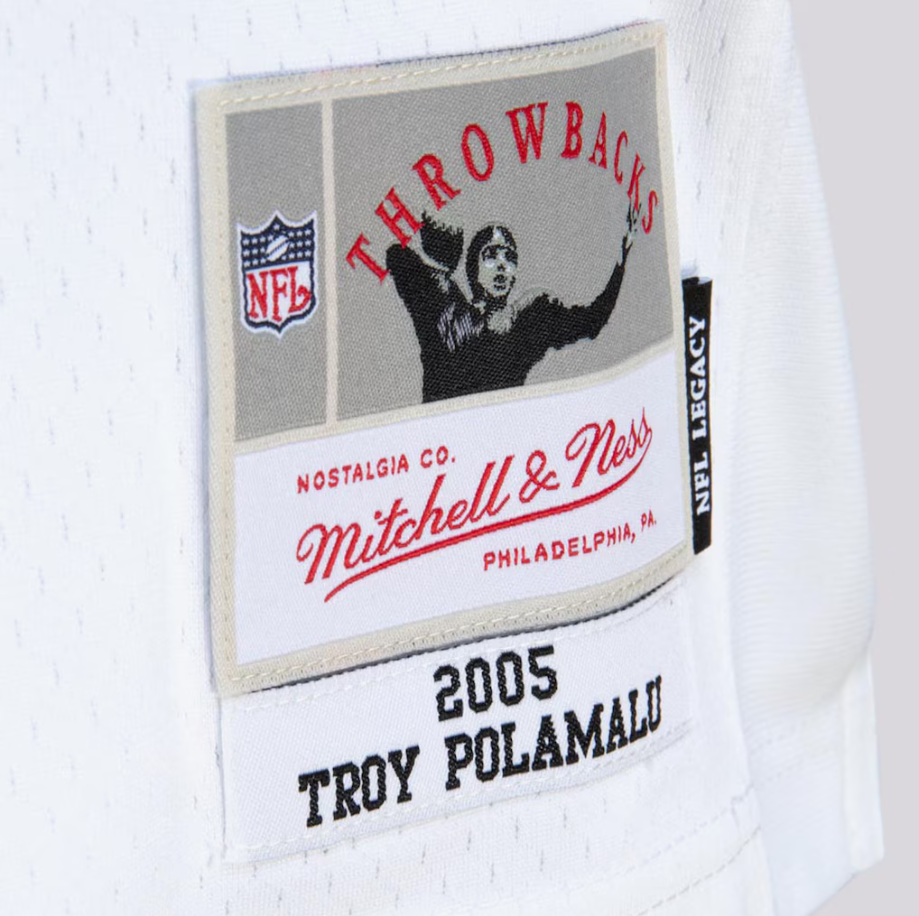 MNA-L47 (Mitchell & ness legends jersey 05 steelers troy polamalu white) 925910369