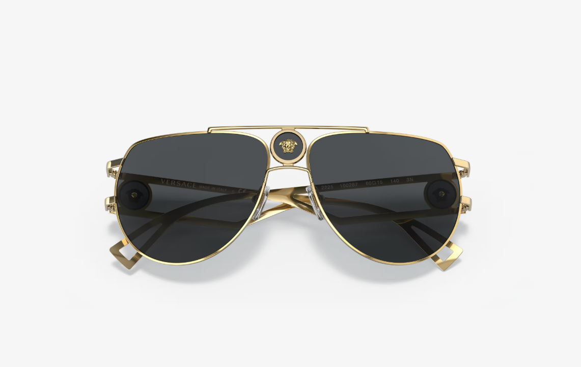 VS-D (Versace sunglasses VE2225 gold frame/grey lenses) 1225919311