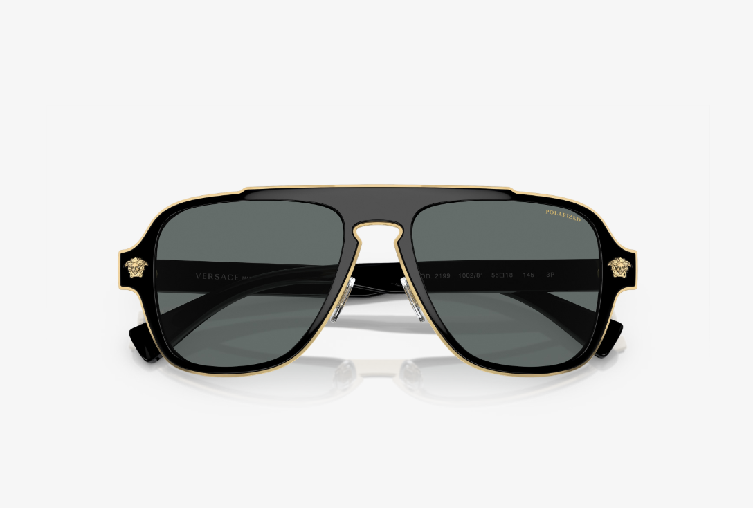 VS-J (Versace sunglasses VE2199 matte black frame/light grey mirror silver lenses) 1125919311