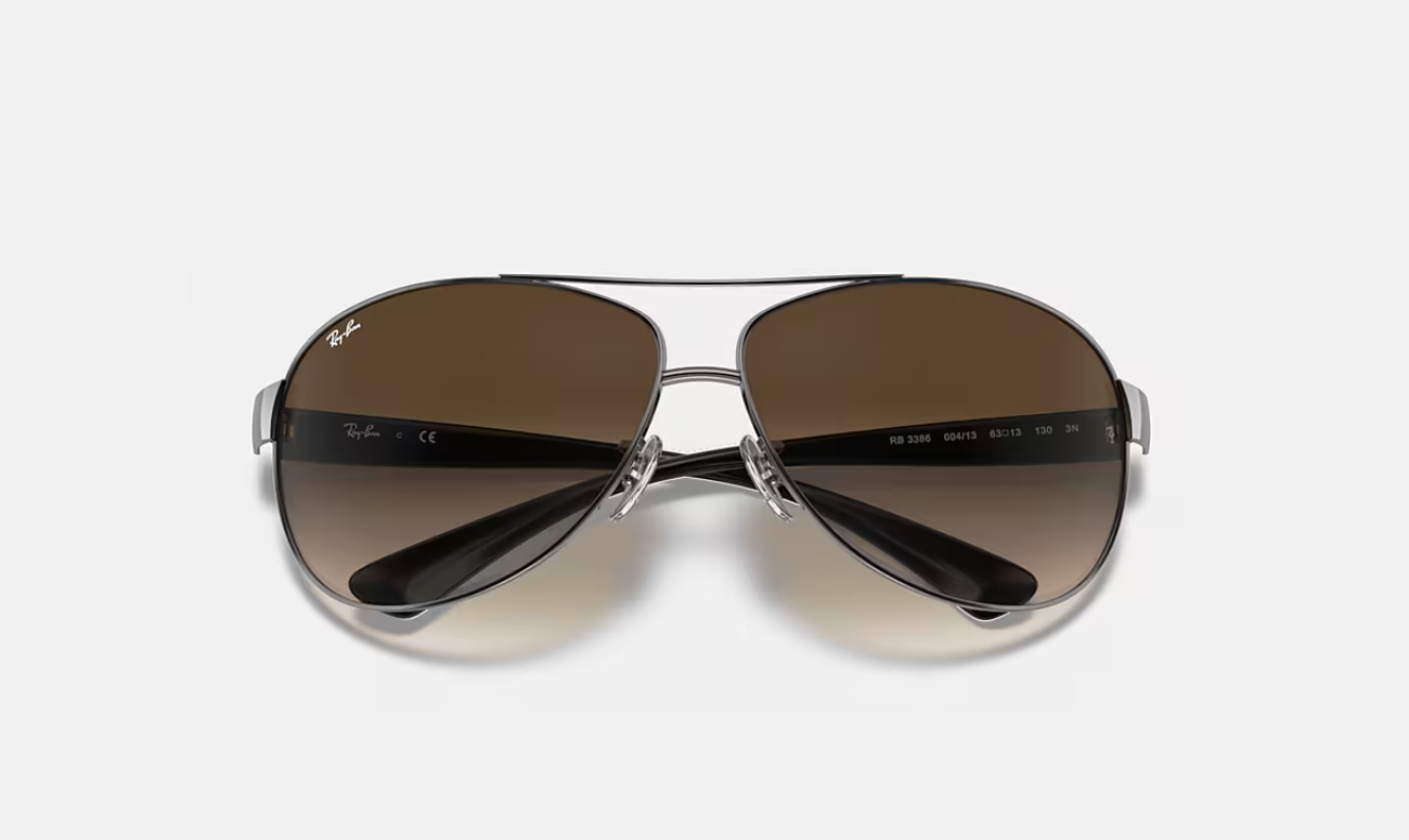 RB-E1 (Ray-ban RB3386 gunmetal frame/brown gradient dark brown lenses) 1125912863