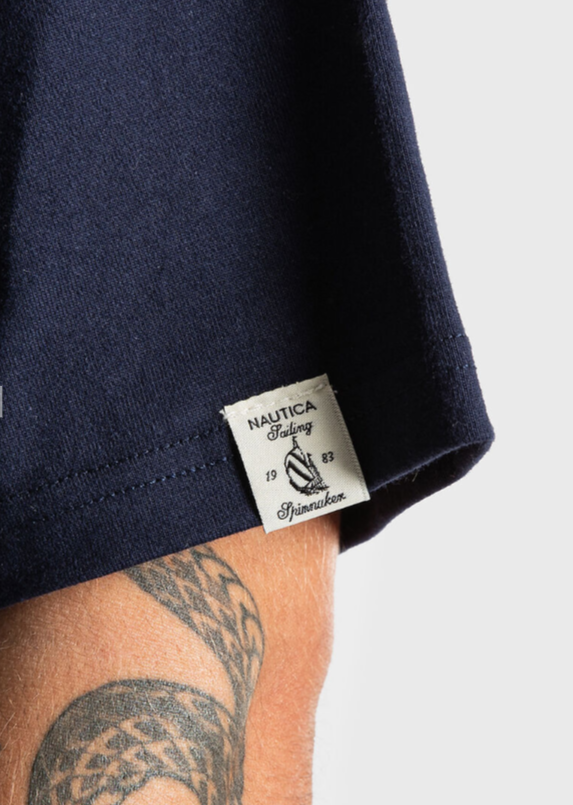 NTA-U14 (Nautica box fit 83 back logo short sleeve t-shirt navy) 122593913