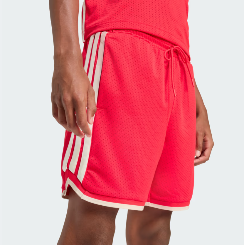 AA-V29 (Adidas stadium mesh shorts pure ruby red/crystal linen/off white) 122594089
