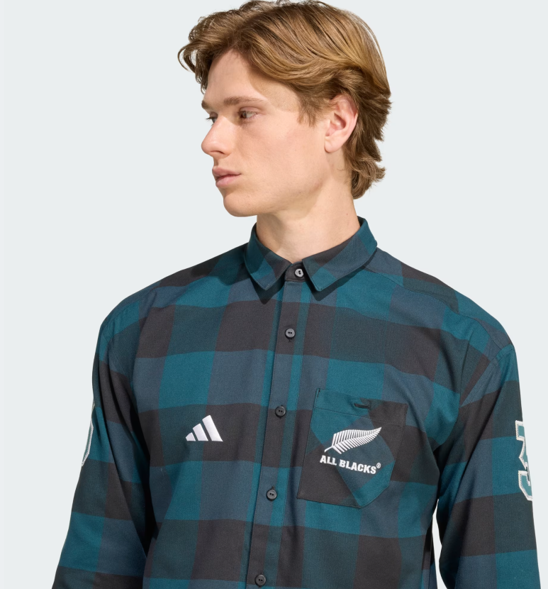 AA-S30 (Adidas all blacks flannel shirt all black/aurora ivy) 22695913