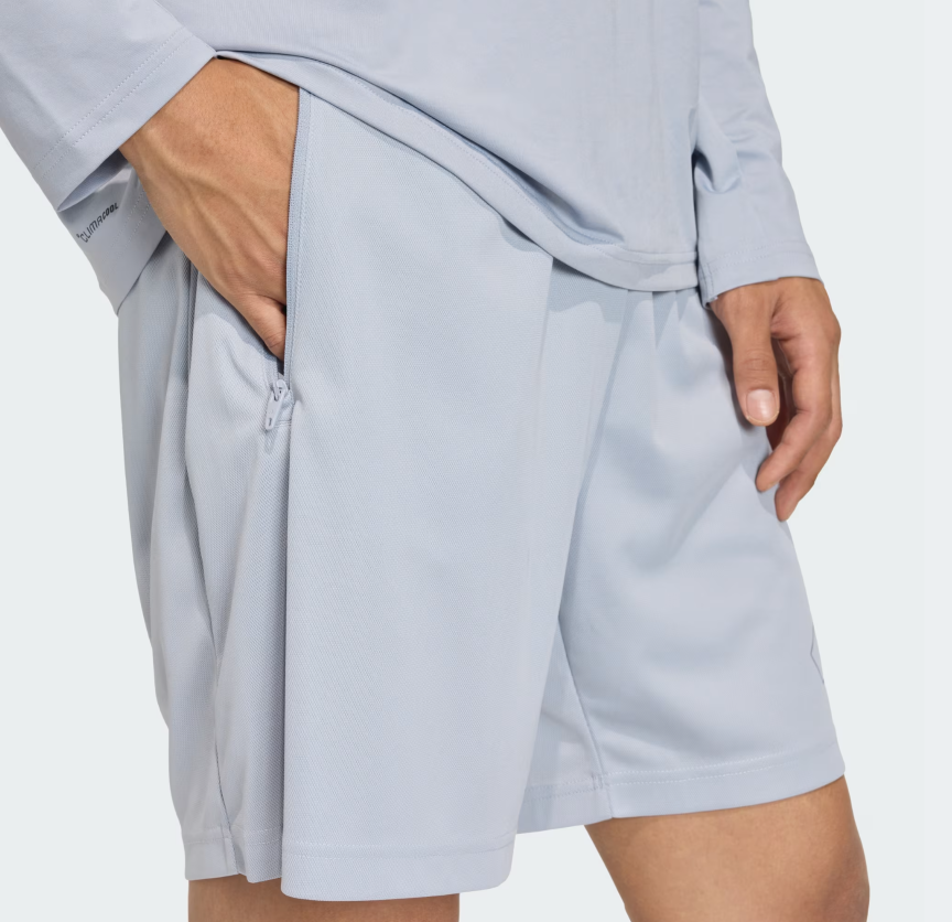 AA-M31 (Adidas workout essentials base pique big logo shorts halo silver) 32692646