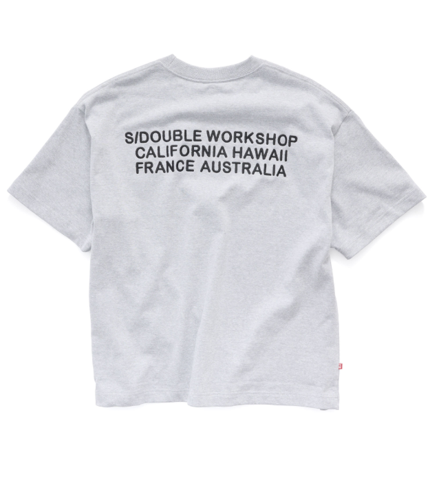 SSA-Z (S/Double country text short sleeve heavy weight tee grey heather) 72693478