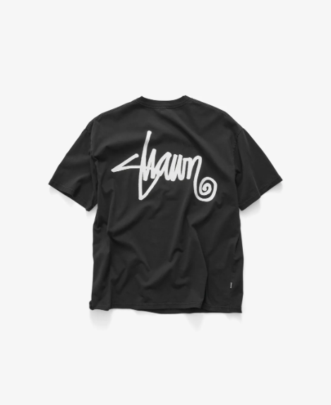 SSA-L (S/Double shawn script short sleeve heavy weight tee black) 122593260